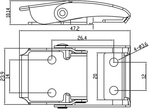 Latch Lock Tools Box Case Window Cabinet Door Box Lock Buckle Carbon Steel Spring Loaded Toggle Latch Catch Hasp Clamp in Saudi Arabia