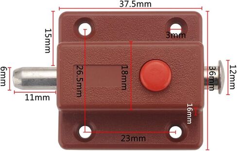 Latch Lock Furniture Plastic Enclosure Push Button Control Automatic Butt Connection Bolt Latch Home Security Button in Saudi Arabia