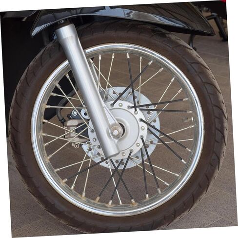 Toyvian 75pcs Dirt Bike Wheel Rim Wraps Protector Kit Stylish Black Covers Easy Installation Durable Material Fits Motorcycles and Bicycles in Saudi Arabia