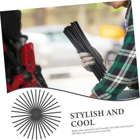 Toyvian 75pcs Dirt Bike Wheel Rim Wraps Protector Kit Stylish Black Covers Easy Installation Durable Material Fits Motorcycles and Bicycles in Saudi Arabia