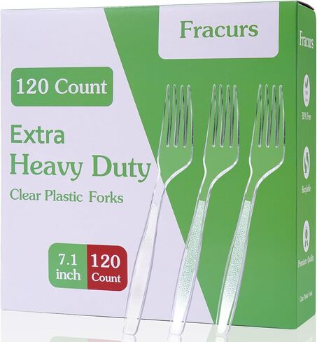7.5" Extra Plastic Knives Heavy Duty, 120 Count Premium Disposable Plastic Knives Bulk, BPA-free & Heat Resistant, Solid and Sturdy Clear Knives for Parties, Events and Daily Use in Saudi Arabia