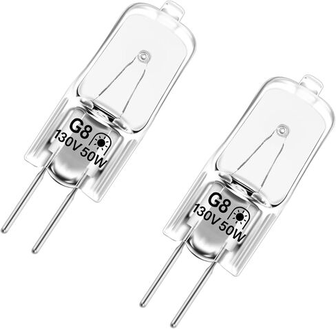 Podoy WB08X10051 WB08X10057 Microwave Oven Light Bulb Compatible with GE Profile (Pack of 2) 130V 50W Halogen Light Bulb Lamp in Kuwait