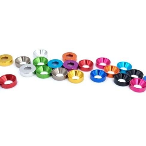 غسالات Qinlu-10 قطع من غسالة الألومنيوم M2 M2.5 M3 M4 M5 M6 M8 الملونة بأكسيد غاطسة الرأس حشية غسالات، لإصلاح المصانع (برتقالي، M4) in Kuwait