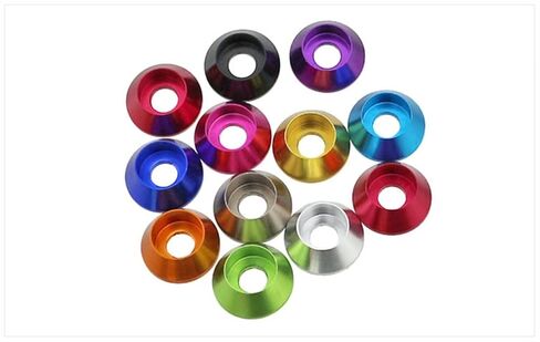 Qinlu-Washers M2 M2.5 M3 M4 Color Aluminum Alloy Cylindrical Head, Cup Head, Hexagon Socket Screw, Gasket, Bolt Washer 10PCS, for Factories Repair(Titanium Gray,M4) in Saudi Arabia