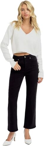 سراويل الجينز الصاعد شجرة الملح - السيطرة على البطن مرنة على نطاق واسع على نطاق واسع النطاقات الجينز - RDP5919 in Kuwait