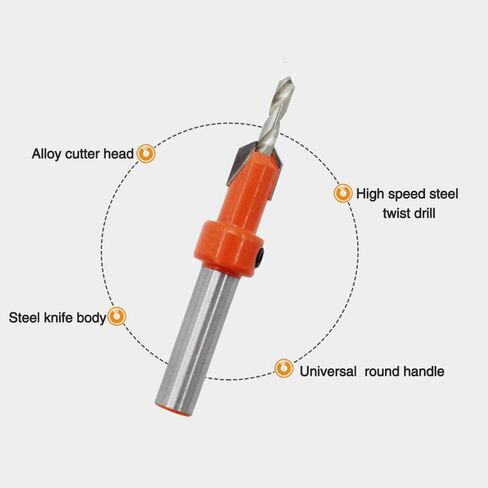 Adjustable Counterbore, Steel Alloy Drill Bit Set, Efficient Counterbore Drill with Hex Key, for Drilling Rig, Hand Drill, Charging Drill, Drill bit Reamer Set for Woodworking in Saudi Arabia