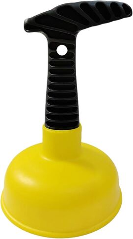 حوض صغير ومكبس تصريف بمقبض قصير - كوب مطاطي عالي التحمل وقبضة مريحة لشفط قوي، وفك المصارف البطيئة في الأحواض والأحواض والاستحمام والحمامات والمطابخ وتصميم مدمج وموفر للمساحة in Kuwait