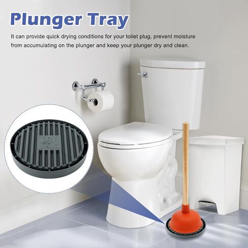 قطعتان من صواني الغطاس، بساط تجفيف الهواء لمكبس المرحاض، يلتقط القطرات ويجف بسرعة، بساط منظم لمكبس المرحاض، حامل مكبس المرحاض فقط in Kuwait