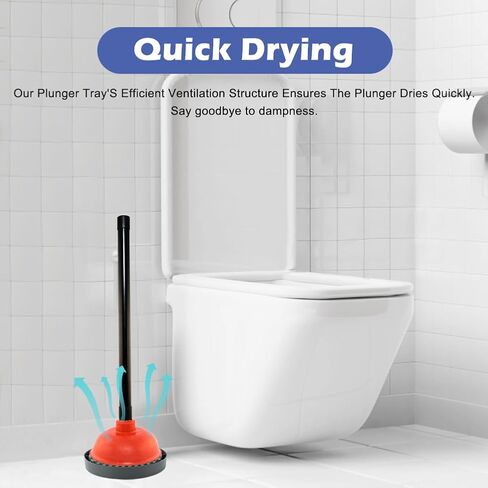 قطعتان من صواني الغطاس، بساط تجفيف الهواء لمكبس المرحاض، يلتقط القطرات ويجف بسرعة، بساط منظم لمكبس المرحاض، حامل مكبس المرحاض فقط in Kuwait