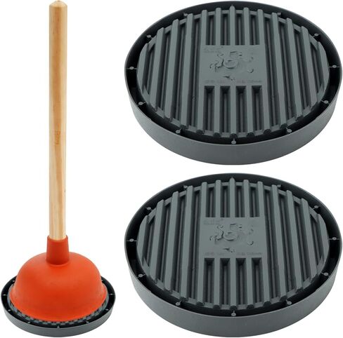 قطعتان من صواني الغطاس، بساط تجفيف الهواء لمكبس المرحاض، يلتقط القطرات ويجف بسرعة، بساط منظم لمكبس المرحاض، حامل مكبس المرحاض فقط in Kuwait