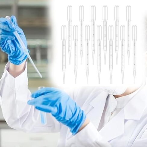 100 Pack Disposable Dropper Pipettes 3ml Liquid Transfer Pipette Set with Graduated Markings for Daily Use in Saudi Arabia