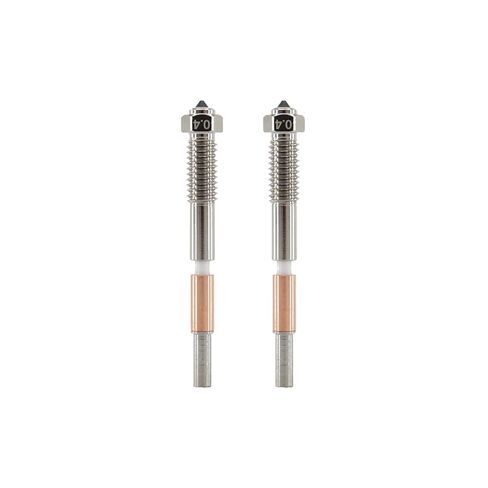 QIDI Q2 Bimetal Nozzle 0.4mm, Copper Alloy Body with Hardened Steel Tip, High-Temperature 370°C Nozzle Replacement for QIDI Q2 3D Printer, Superior for PLA, PETG, ABS, ASA, PC, PA-CF Filaments in Saudi Arabia