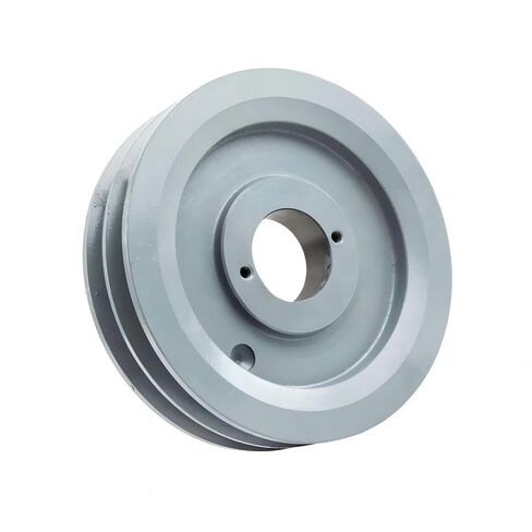 2BK67H/H-3/4 Compressor 6.5" Dual Groove Belt B Section 5L Pulley - for Masterdrive Mechanical Power Transmis Part - Cast Iron Pulley Replacement - w/ 3/4" Sheave Bushing Gray Solid Steel in Saudi Arabia