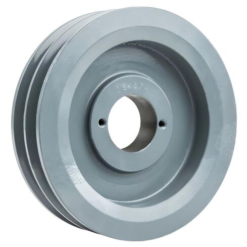 2BK67H/H-3/4 Compressor 6.5" Dual Groove Belt B Section 5L Pulley - for Masterdrive Mechanical Power Transmis Part - Cast Iron Pulley Replacement - w/ 3/4" Sheave Bushing Gray Solid Steel in Saudi Arabia