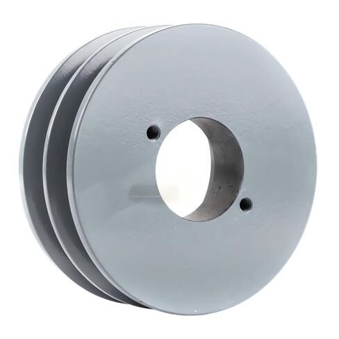 2BK52H/H1-3/8 Compressor 5" Dual Groove Pulley 2 Belt B Section 5L - for Masterdrive Air Compressor Power Transmission Part - Cast Iron Pulley Replacement - w/ 1-3/8" Sheave Bushing Gray Solid Steel in Saudi Arabia