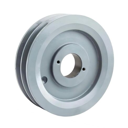2BK67H/H-1-3/16 Compressor 6.5" Dual Groove Belt B Section 5L Pulley - for Masterdrive Mechanical Power Transmis Part - Cast Iron Pulley Replacement w/ 1-3/16" Sheave Bushing - Gray Solid Steel in Saudi Arabia