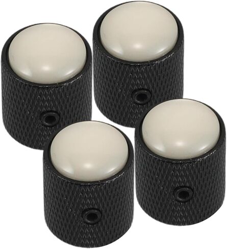 Totority 4pcs Metal Dome Volume Control Knobs for Electric Guitar Bass Chic Finish Easy Volume for Recordings Practice in Saudi Arabia