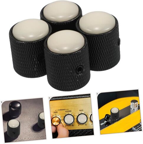 Totority 4pcs Metal Dome Volume Control Knobs for Electric Guitar Bass Chic Finish Easy Volume for Recordings Practice in Saudi Arabia
