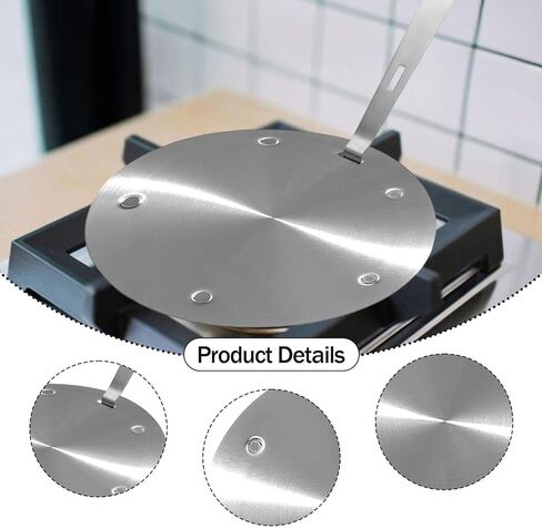 لوحة الحث الحراري مع مقبض قابل للإزالة لوازم المنزل المحمولة المصنوعة من الفولاذ المقاوم للصدأ للطهي لوحة توصيل متساوية، قطر 24 سم in Kuwait