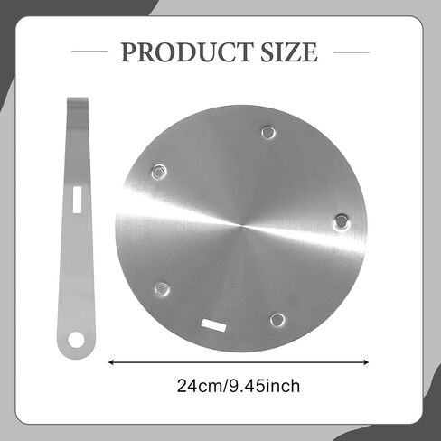 لوحة الحث الحراري مع مقبض قابل للإزالة لوازم المنزل المحمولة المصنوعة من الفولاذ المقاوم للصدأ للطهي لوحة توصيل متساوية، قطر 24 سم in Kuwait