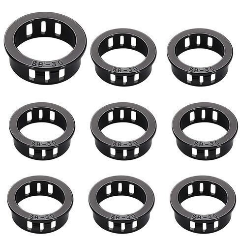 20 قطعة من البطانة العازلة للضربة القاضية، حلقات ثقب كابل نايلون 1 بوصة للأسلاك الكهربائية، واقي الأسلاك البلاستيكية السوداء والأنابيب (SB-30، 1-3/16 بوصة) in Kuwait