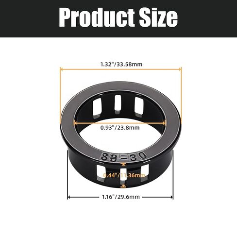 20 قطعة من البطانة العازلة للضربة القاضية، حلقات ثقب كابل نايلون 1 بوصة للأسلاك الكهربائية، واقي الأسلاك البلاستيكية السوداء والأنابيب (SB-30، 1-3/16 بوصة) in Kuwait