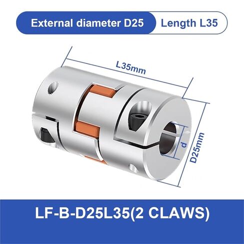 5pcs Plum Coupling Coupler D25 L35 Two Jaw Aluminium Plum Flexible Shaft Coupling Motor Connector Flexible Coupler 6 8 10 12(12x12) in Saudi Arabia