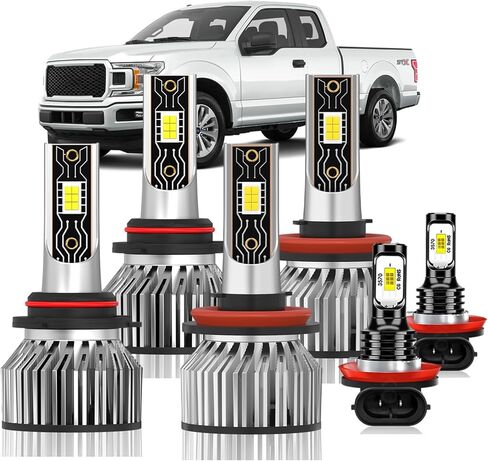 Compatible for 2016 2017 2018 2019 2020 2021 2022 2023 Toyota Tacoma Light Bulbs H9 High Beam H8/H11 Low Beam H11 Fog Lights 6000K White Light Combo Kit Plug-N-Play Powersports Bulbs 6-Pack in Saudi Arabia