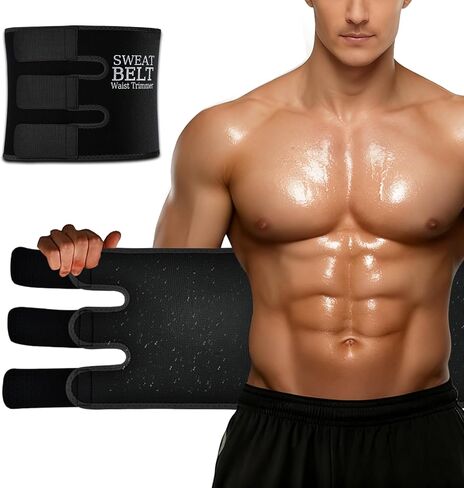 مدرب خصر للعرق للنساء والرجال حزام تنحيف الخصر وحزام للبطن وحزام فاجا للتمرين ودهون البطن السفلية in Kuwait