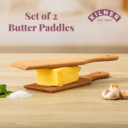 Kilner Beech Wood Butter Paddles | Set of 2 in Kuwait