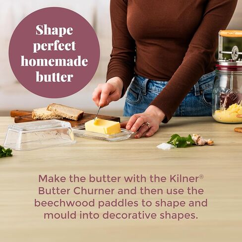 Kilner Beech Wood Butter Paddles | Set of 2 in Kuwait