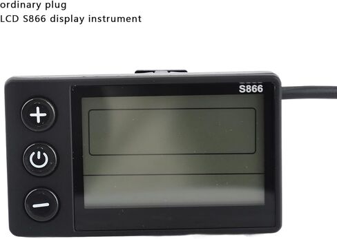 S866 دراجة كهربائية عرض LCD متر، عداد السرعة، عداد المسافات، 24 فولت 36 فولت 48 فولت لوحة تحكم سكوتر كهربائي مع قابس SM لمقود 0.9 بوصة أسود in Kuwait