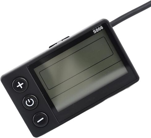 S866 دراجة كهربائية عرض LCD متر، عداد السرعة، عداد المسافات، 24 فولت 36 فولت 48 فولت لوحة تحكم سكوتر كهربائي مع قابس SM لمقود 0.9 بوصة أسود in Kuwait