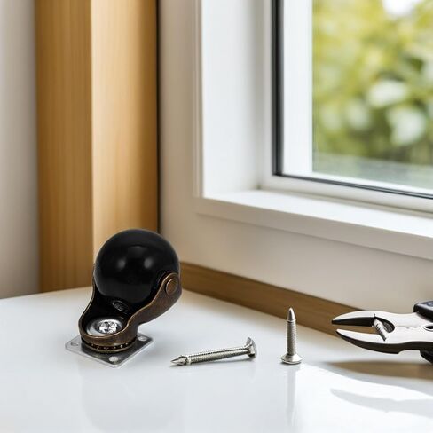 4 قطع من Ciieeo عجلات كروية دوارة صامتة شديدة التحمل مقاس 5 سم مع فرامل، عجلات بديلة للأثاث بقاعدة مسطحة برونزية عتيقة للعربات الطبية وطاولات الشاي ومقاعد العمل in Kuwait