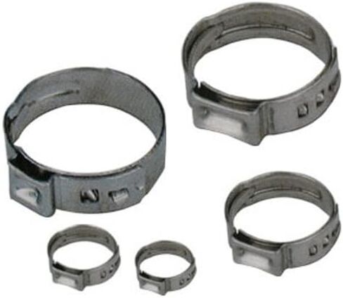 50 Pieces Stainless Steel Single Ear Hose Clamps Size 21 mm or 13/16", Range 17.8-21mm or 0.701"- 0.827" in Saudi Arabia