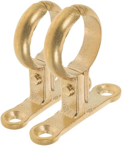 VILLCASE 2Pcs Brass Pipe Clamp for 22mm 3/4" PEX Pipes, Heavy Duty Tube Support Bracket with Wall Mounted Standoff, Wall or Ceiling Mount Hanger for Plumbing fixing, Wardrobe Rods in Saudi Arabia
