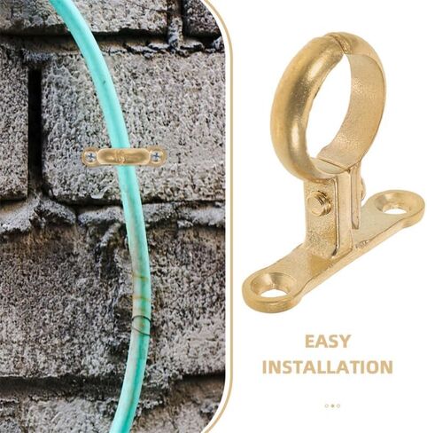 VILLCASE 2Pcs Brass Pipe Clamp for 22mm 3/4" PEX Pipes, Heavy Duty Tube Support Bracket with Wall Mounted Standoff, Wall or Ceiling Mount Hanger for Plumbing fixing, Wardrobe Rods in Saudi Arabia