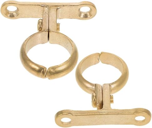 VILLCASE 2Pcs Brass Pipe Clamp for 22mm 3/4" PEX Pipes, Heavy Duty Tube Support Bracket with Wall Mounted Standoff, Wall or Ceiling Mount Hanger for Plumbing fixing, Wardrobe Rods in Saudi Arabia