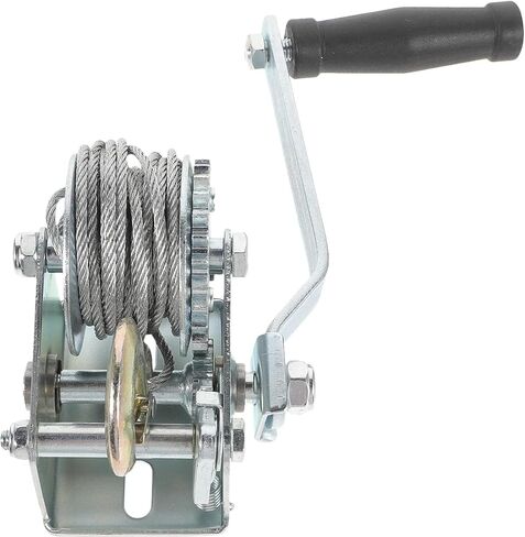 500LB Manual Hand Winch for Boat Trailers, Heavy-Duty Marine Puller with Gear Crank & Ratchet System, Small Portable Winch for Loading and Towing in Saudi Arabia