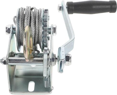 500LB Heavy Duty Marine Hand Winch, Manual Ratchet Puller with Steel Wire Cable, Small Boat Trailer Winch for Secure Hoisting and Pulling in Saudi Arabia