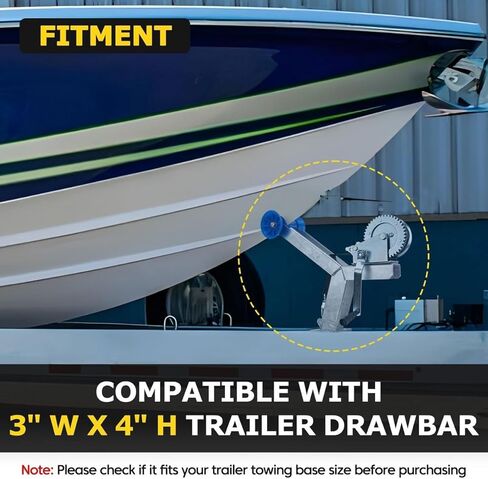 Adjustable Boat Trailer Winch Post with Roller, 1200Lbs Ratchet Winch, 8m, Universal Trailer Parts for Motorboats, Fishing Boats, Speedboats - Durable & Reliable in Saudi Arabia