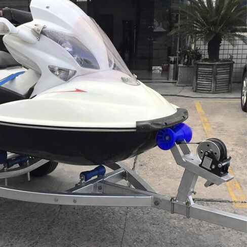 Adjustable Boat Trailer Winch Post with Roller, 1200Lbs Ratchet Winch, 8m, Universal Trailer Parts for Motorboats, Fishing Boats, Speedboats - Durable & Reliable in Saudi Arabia