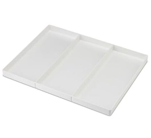 3/Pieces Dental 3/Section Large Drawer Organizer Tray, Dental Supply Cart Section Divided White Tray for Medical/Dental Supply in Kuwait