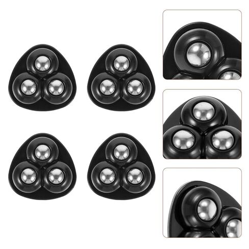 SOLUSTRE Self-Adhesive 3-Ball Mini Caster Wheels 360° Swivel Appliance Casters for Kitchen Equipment, Small Furniture Rollers, Black Steel Bearing Wheels 16pcs in Saudi Arabia