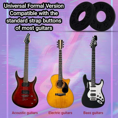 12Pair Rubber Strap Locks For Guitar, 0.98'' Guitar Strap Blocks/Silicone Strap Locks Guitar, Blocks Guitar Locks Strap Protector, Premium Silicone Safety Lockings, Acoustic Guitar Strap Adapter in Saudi Arabia
