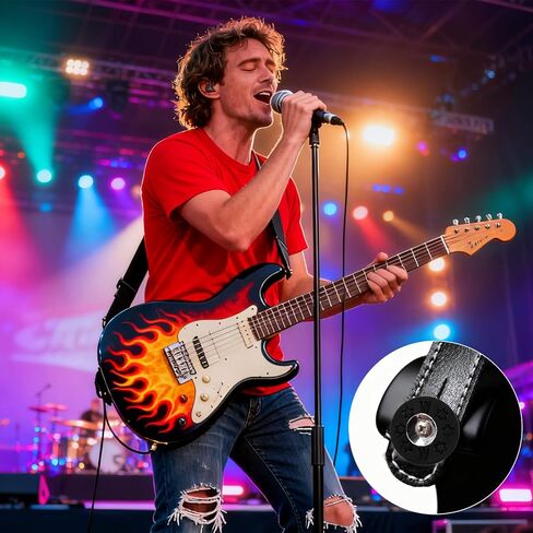 12Pair Rubber Strap Locks For Guitar, 0.98'' Guitar Strap Blocks/Silicone Strap Locks Guitar, Blocks Guitar Locks Strap Protector, Premium Silicone Safety Lockings, Acoustic Guitar Strap Adapter in Saudi Arabia