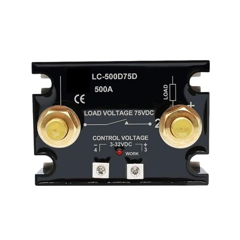 مرحل الحالة الصلبة للتحكم في التيار المستمر 500A 1000A مع جهاز التحكم في الطاقة بالوعة الحرارة المبرد 3-32VDC LC-500D75D(500A DD) in Kuwait