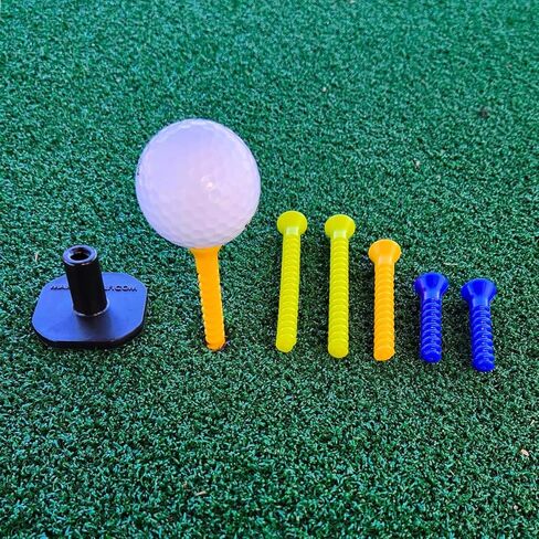 تي شيرتات جولف مرنة وقابلة للتعديل بارتفاع هامشي، لحصائر الجولف وأجهزة المحاكاة، ارتفاع ثابت، تي شيرت لنطاق القيادة، ملحقات التدريب الداخلي والخارجي، بلاستيك ومطاط (قاعدة واحدة و6 تي شيرتات) in Kuwait