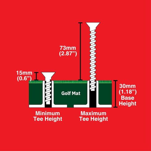 تي شيرتات جولف مرنة وقابلة للتعديل بارتفاع هامشي، لحصائر الجولف وأجهزة المحاكاة، ارتفاع ثابت، تي شيرت لنطاق القيادة، ملحقات التدريب الداخلي والخارجي، بلاستيك ومطاط (قاعدة واحدة و6 تي شيرتات) in Kuwait
