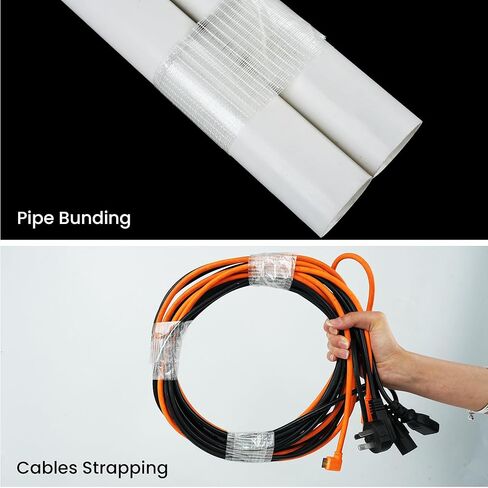 TAPEBEAR Clear Filament Duct Tape 2" x 60Yards, Fiberglass Reinforced Two-Way Strapping Tape, Bi-Directional 5.5Mil Thick Heavy Duty Waterproof for Palletizing, Bundling, Shipping, Moving, 6Rolls in Saudi Arabia